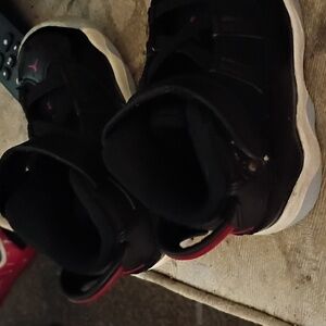 Jordan Kids Black and Red Sneakers
